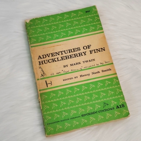 1958 Adventures Of Huckleberry Finn by Mark Twain Riversides Edition A15 Book SC - Picture 1 of 17